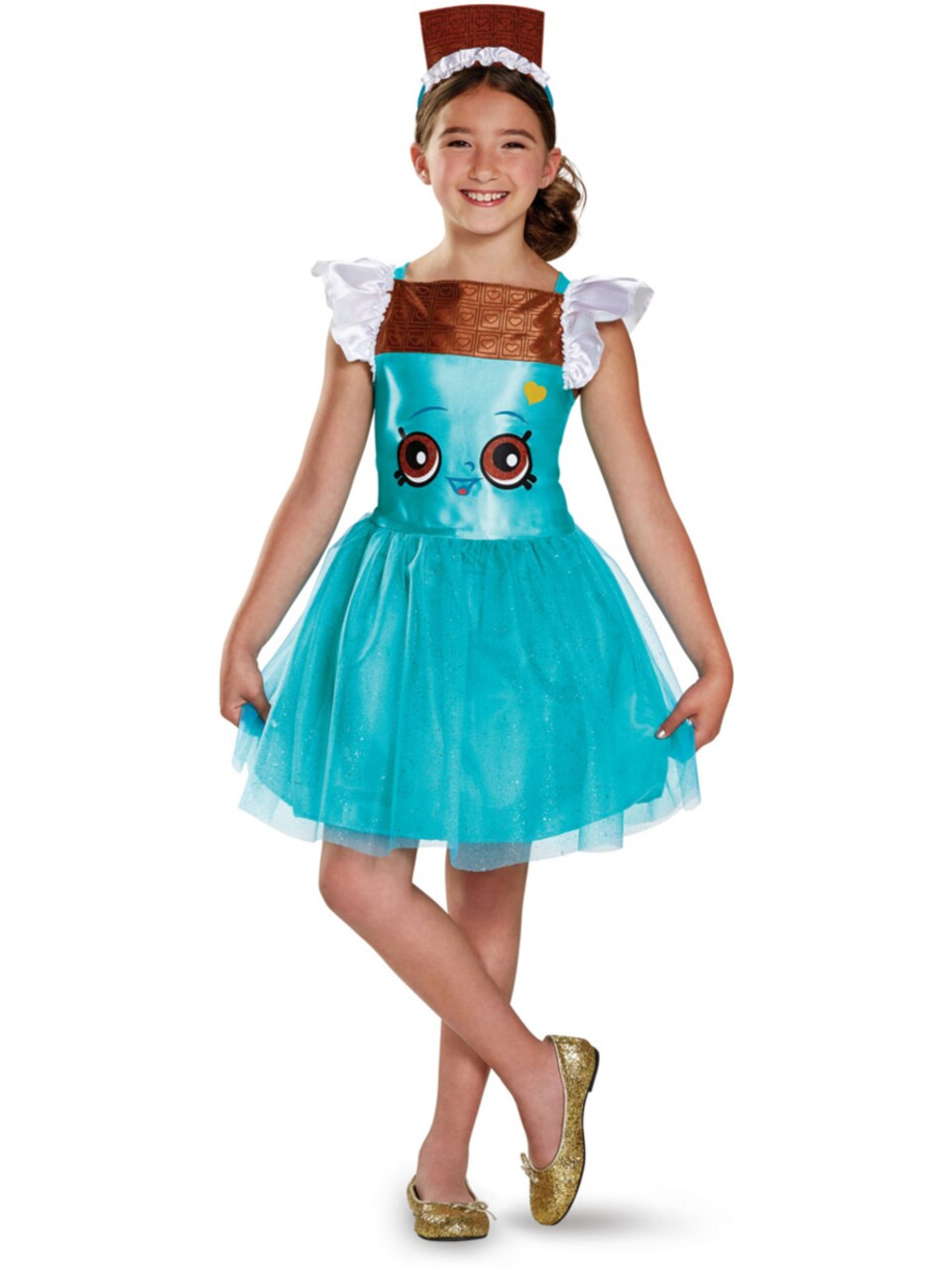 Child's Girls Shopkins Cheeky Chocolate Dessert Character Dress Costume